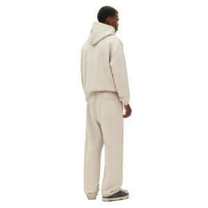 Survêtement pour homme en coton 100% personnalisé, pantalon de survêtement à capuche régulier, ensembles de jogging, survêtement en molleton uni décontracté pour l'hiver - Product Image 3