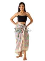 Pareo de Algodón para Playa con Diseño Estampado para Toda Ocasión Ropa de Playa Tipo Pareo Estampado Salida de Baño Corta para Bikini para Mujeres y Niñas
