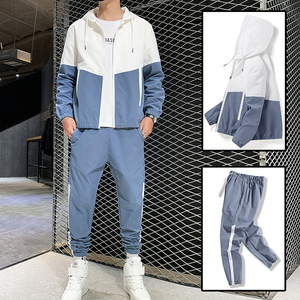 Chándal de 2 piezas a prueba de viento de manga larga para hombre - Product Image 4