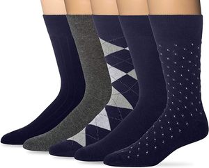 Dernières chaussettes d'affaires habillées en coton Crew pour hommes Design personnalisé Chaussettes argyle respirantes et confortables nouveau motif - Product Image 3