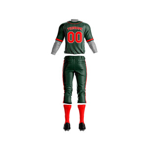 Conjunto de uniforme de equipo de béisbol personalizado bordado nombre Número botón completo Jersey pantalones traje para jugadores - Product Image 4