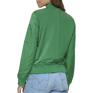 Blouson bomber pour femme 100% polyester, coupe-vent, chaud, respirant, fermeture éclair, manches longues, coupe régulière, hiver, grande taille - Product Image 2