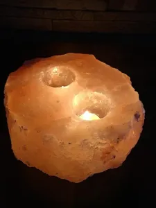 Portavelas de dos agujeros con forma natural curva redonda del Himalaya, portavelas de la mejor calidad, portavelas Premium - Product Image 3