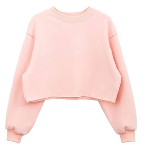 High Quality Sweatshirt Wholesale Cropped <b>Top</b> <b>Fleece</b> <b>Women's</b> Sweatshirt Woman Plain Cotton Crewneck Cropped Hoodie <b>Women</b> - Product Image 5