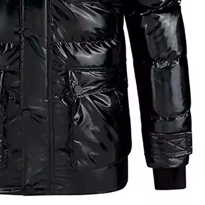 Vestes pour hommes Manteau bouffant à bulles Veste respirante à col montant brodée et personnalisée de haute qualité et à fermeture éclair pour hommes - Product Image 6