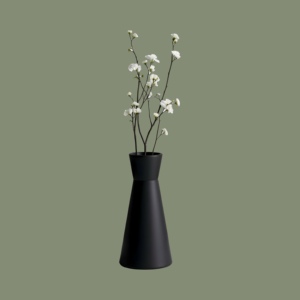 Mini jarrones cónicos negros mate Chic, florero de hierro de Metal de diseño acampanado elegante para decoración minimalista del hogar y macetas de mesa - Product Image 6
