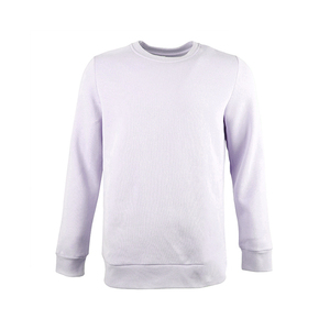 Sudadera de punto de algodón lavado liso para hombre 2026, con bordado y cuello redondo, estilo casual - Product Image 1