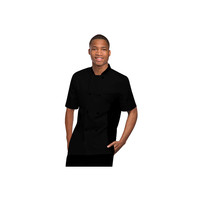 Pantalones de Chef Unisex de Media Manga, Premium, Cómodos y Duraderos, 65% Poliéster, 35% Algodón, con Estampado en Relieve, Uniformes para Restaurante y Bar