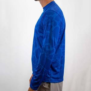 Ventas al por mayor de sublimación personalizada de manga larga transpirable poliéster algodón de secado rápido camuflaje nuevo diseño hombre pesca camisas 2024 - Product Image 5