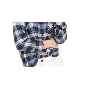 Camicia Casual in Flanella a Quadri per Ragazze Ultra Flirt, Design Semplice Blu, Taglia Media per la Stagione Autunnale - Product Image 3