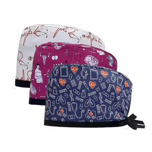 Bonnets de gommage avec boutons pour femmes et hommes Chapeau d'impression de beauté Chapeau bouffant doublé de satin Casquette de cheveux d'infirmière avec logo personnalisé et design - Product Image 6