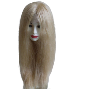 Hermosas Pelucas de Cabello Rubio 100% Vietnamita de Donante, con Doble Trama y Cierre, para Trenzas Lisas - Product Image 1