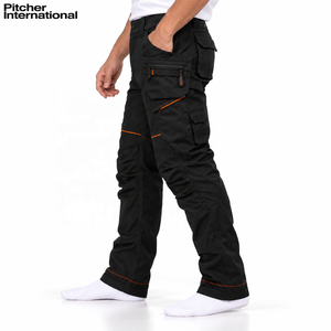 Pantalones de Trabajo al Por Mayor con Tela de Sarga de Algodón y Logotipo Personalizado para Compradores de Uniformes Industriales - Product Image 2