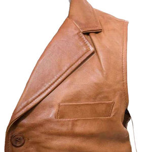 Vestes pour hommes, veste en cuir sans manches, veste de motard, veste en cuir de vache, style moto, mode robuste, streetwear, vêtements audacieux - Product Image 2