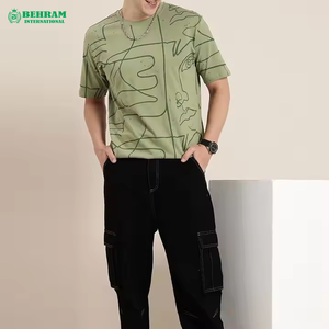 เสื้อยืดแขนสั้นคอกลมพิมพ์ลายทั้งตัว ผ้าฝ้าย 100% ระบายอากาศได้ดี แห้งเร็ว เป็นมิตรกับสิ่งแวดล้อม สวมใส่สบายๆ สำหรับผู้ชาย - Product Image 4