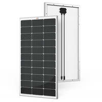 MEGA 100 |   Panneau solaire de 100 watts |   Argenté ou tout noir |   Panneau solaire hors réseau 12V de premier choix pour fourgonnettes, camping-cars, bateaux |   25 ans