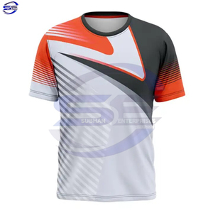 100% Polyester sublimation transfert de chaleur impression logo personnalisé vente en gros en vrac Sublimation t-shirtsbreathablecustom logo microfibre - Product Image 1