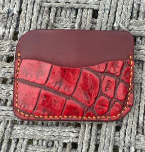 <b>Slim</b> Minimalist Genuine Crocodile Pattern Leather <b>Wallet</b> Custom <b>Card</b> Holder for Credit <b>Cards</b> - Product Image 6