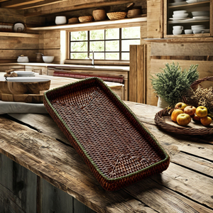 TienPhong Vente en gros Plateau en rotin Ma Ma Lay-Plateau de service et décoratif naturel tissé à la main pour la maison et la cuisine - Product Image 5