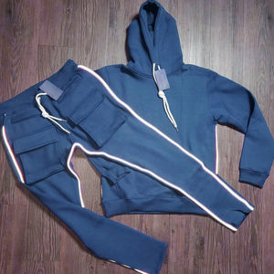 Sweat à capuche personnalisé et réfléchissant pour hommes pulls de sport survêtements de sport survêtements cargo avec poches vêtements de travail pour l'hiver le plus chaud - Product Image 2