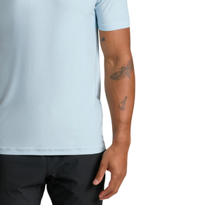 T-shirt à col rond actif en tissu tricoté 180g pour homme, design vierge personnalisable avec motif uni respirant et sportif, coupe athlétique - Product Image 4