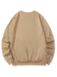 Sweat-shirts en molleton de coton vierges en gros, personnalisables avec logo, à manches longues et col rond, pour hommes et femmes - Product Image 2