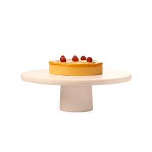 Support à gâteaux et pâtisseries en travertin naturel fait main pour la décoration de table de fête - Product Image 3