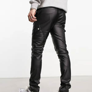 2023 meilleure qualité nouveau pantalon en cuir pour hommes personnalisé toile légère taille moyenne-Vente en gros Prix pour la vente en ligne - Product Image 2