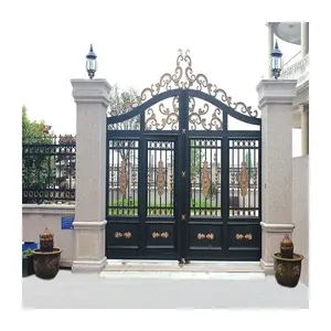 ACE Main House Gate Design Paint Fencing Wrought Iron Driveway Gates Automatic