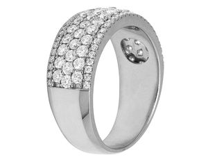 Full Iced Out Wide Band <b>Mens</b> <b>Ring</b> in 10K <b>Gold</b> Lab Grown Diamonds Luxury Hip Hop Wedding Fashion Statement Jewelry - Product Image 3