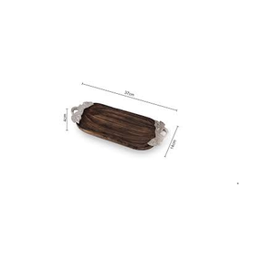 Bol en bois et bol à chocolat martelé poignée en acier cristal bol plat avec eau sûre polie et produit de vente - Product Image 5