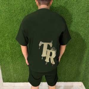 Ensemble short décontracté grande taille pour hommes t-shirt d'été respirant imprimé sport tissu éponge hiver respirant à manches courtes vente en gros - Product Image 3
