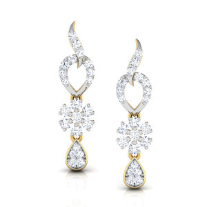 Elegantes Pendientes de Aro Delgados con Diamantes en Oro de 18K para Mujer, Regalo de Boda, Compromiso, Aniversario, Accesorio de Joyería - Product Image 3