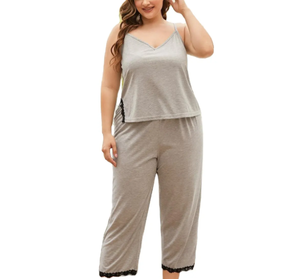 Camisón de algodón suave sin mangas para mujer, ropa de dormir elegante con cintura elástica al por mayor para verano e invierno, vestido cómodo - Product Image 1