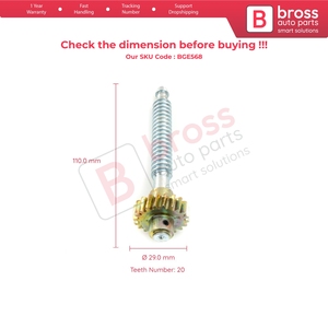Motor de ajuste de altura BGE568 5609510, engranaje de reparación, eje de 11 cm para Mondeo Galaxy S Max - Product Image 5