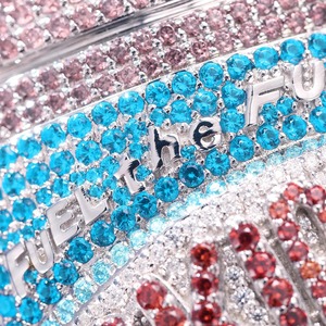 เครื่องประดับ vidhi จี้การ์ตูน3D VVS mossanite จี้เงิน925ตัวอักษรชื่อฮิปฮอปที่กำหนดเองจี้ - Product Image 3