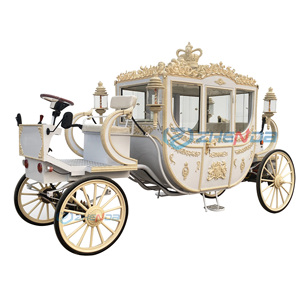 Electric Royal Carriage Ivory Gold Crown Top Vintage Style Soft <b>Cream</b> Interior Special Transportation - Product Image 1
