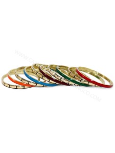 New Fashion Bangles Glass with Metal Bangle Set Fashion Jewelry & <b>Accessories</b> Handmade Direct Factory Sale - Product Image 3