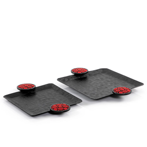 SET of 2 Gorgeous Style Custom Made <b>Serving</b> Dishes <b>Tray</b> <b>Gold</b> Finished <b>Serving</b> <b>Tray</b> Metal Supplier & Manufacture From India - Product Image 3