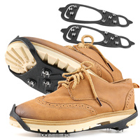 Crampons à glace TPE antidérapants en acier pour la marche, la randonnée, la pêche sur glace – Faciles à poser, portables, pour l'hiver en extérieur