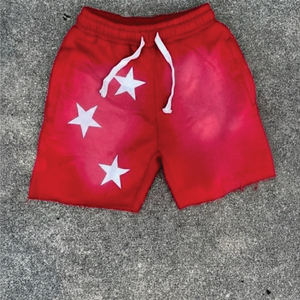 Pantalones cortos de lana para hombre con diseño de estrellas rojas y blancas, pantalones cortos deportivos casuales suaves, diseño personalizado, venta al por mayor, precio económico - Product Image 3