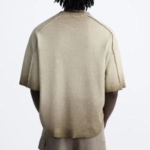 Nuevo diseño de moda, camiseta Sun Faded, ropa de calle, camiseta de gran tamaño, camiseta de lavado ácido personalizada para hombres - Product Image 2