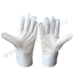 OEM Durable Cow Split Safety Working Rigger Sweat-absorbent <b>Driver</b> Leather <b>Gloves</b> with Elastic Wholesale - Product Image 2