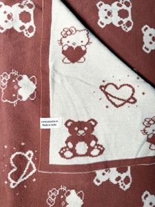 Ropa de cama de punto de algodón orgánico con estilo, manta cálida para dormitorio y viaje, decoración del hogar, estilo liso - Product Image 2