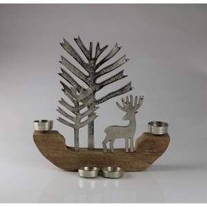 High Quality Classic Metal Wood Christmas Table <b>Decoratives</b> Factory Wholesale Festive Snowflake Reindeer <b>Star</b> Designs MOQ 100pcs - Product Image 3