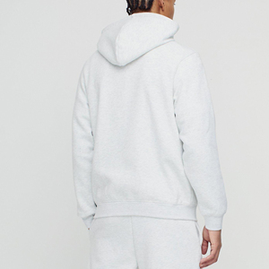 Fait sur mesure grande taille 100% coton hommes solide blanc couleur surdimensionné tissu polaire coupe-vent pull à capuche écran personnalisé - Product Image 5