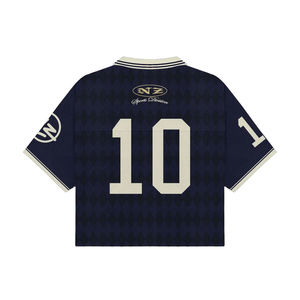 Camiseta de fútbol retro americana personalizada para adultos jóvenes Polo clásico de gran tamaño deporte con sublimación malla de poliéster conjunto de tamaño adulto - Product Image 6