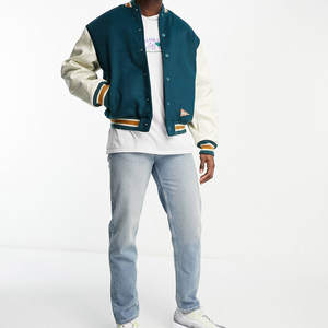 Veste universitaire en polaire classique unisexe, uniformes de baseball personnalisés, patchs brodés, veste d'hiver à boutons pour hommes, tissu léger - Product Image 1