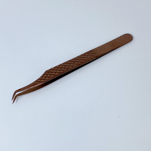 แหนบถอนขนตาพลาสม่าสีโรสโกลด์แหนบหนีบขนตาแบบตรงและโค้งงอ - Product Image 2