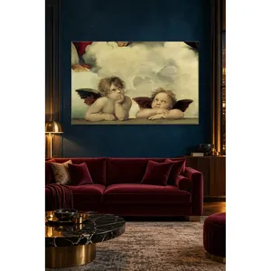 ภาพพิมพ์บนผ้าใบ "ฟิดา ราฟฟาเอลโล" เทวดาน้อยสององค์ที่กำลังไตร่ตรอง - Product Image 2